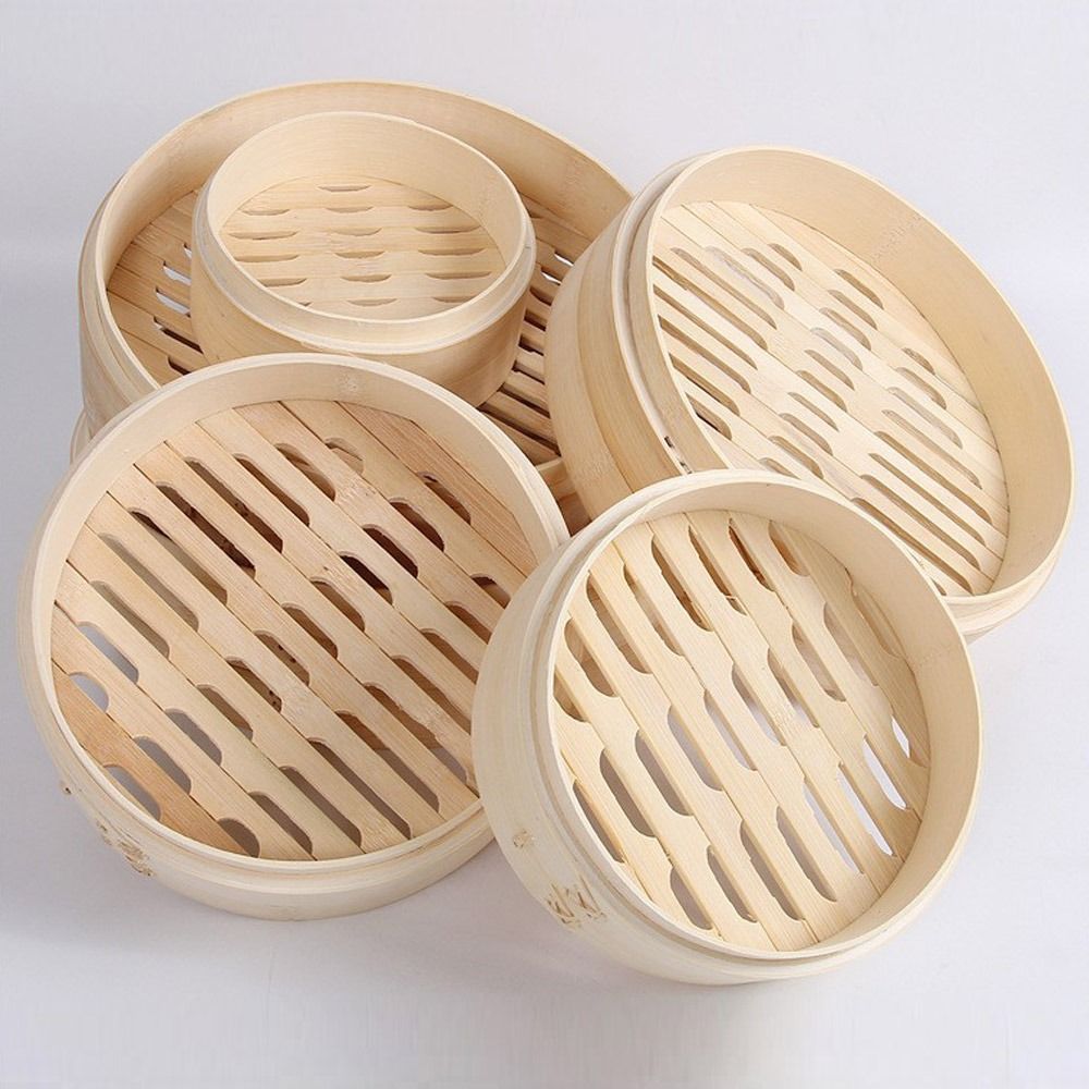 Bamboo Steamer Basket with Lid - огляд і ціна Bao Steamer Bamboo